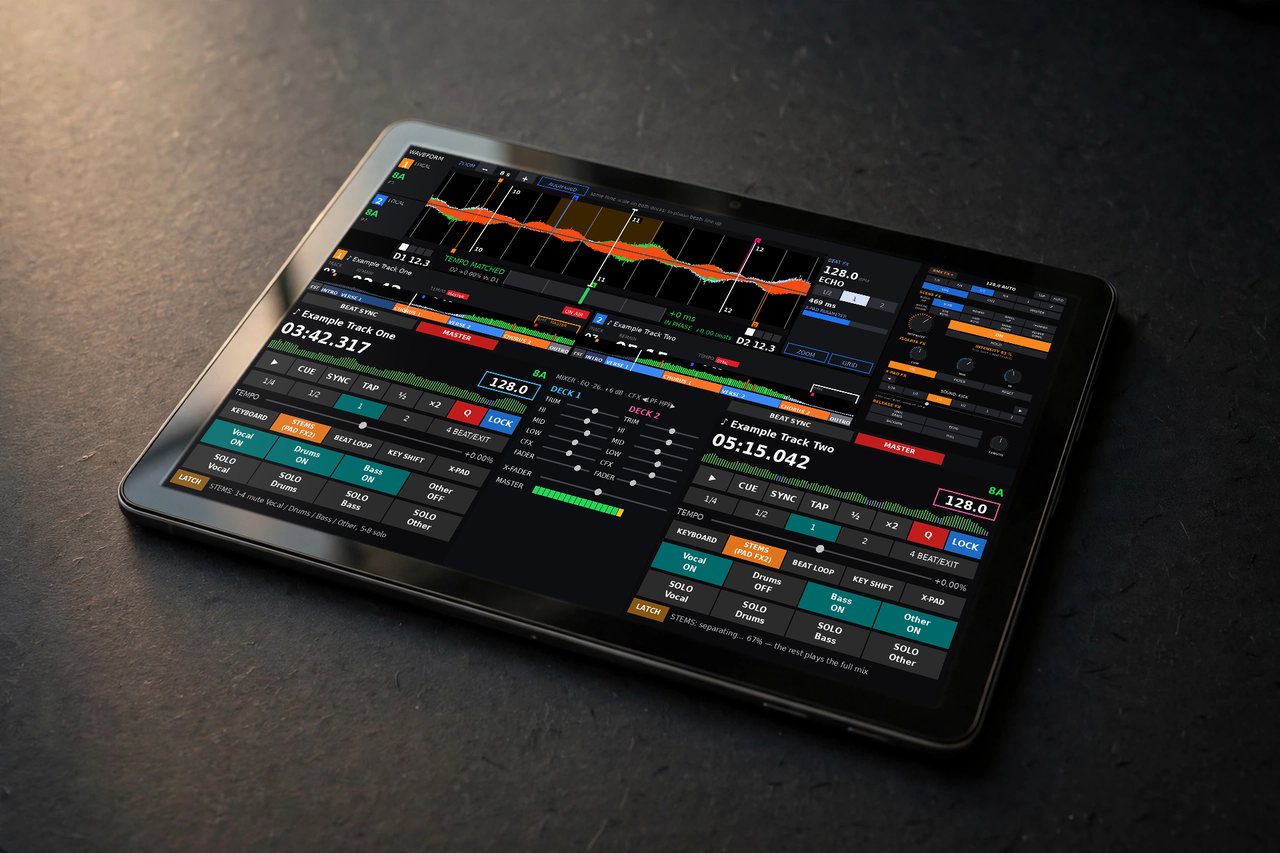 Fadurrr running on a Samsung Galaxy Tab A11 tablet, sideways in landscape